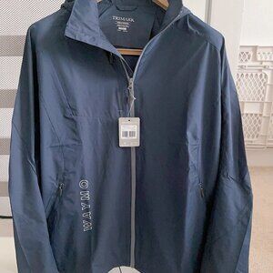 NEW Trimark Men's Jacket Coat Navy Blue Windbreaker size L/G Long sleeve Outwear
